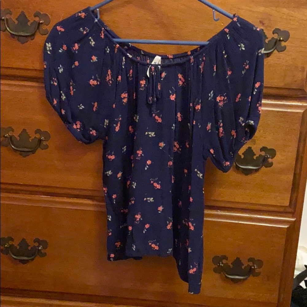 a flower shirt